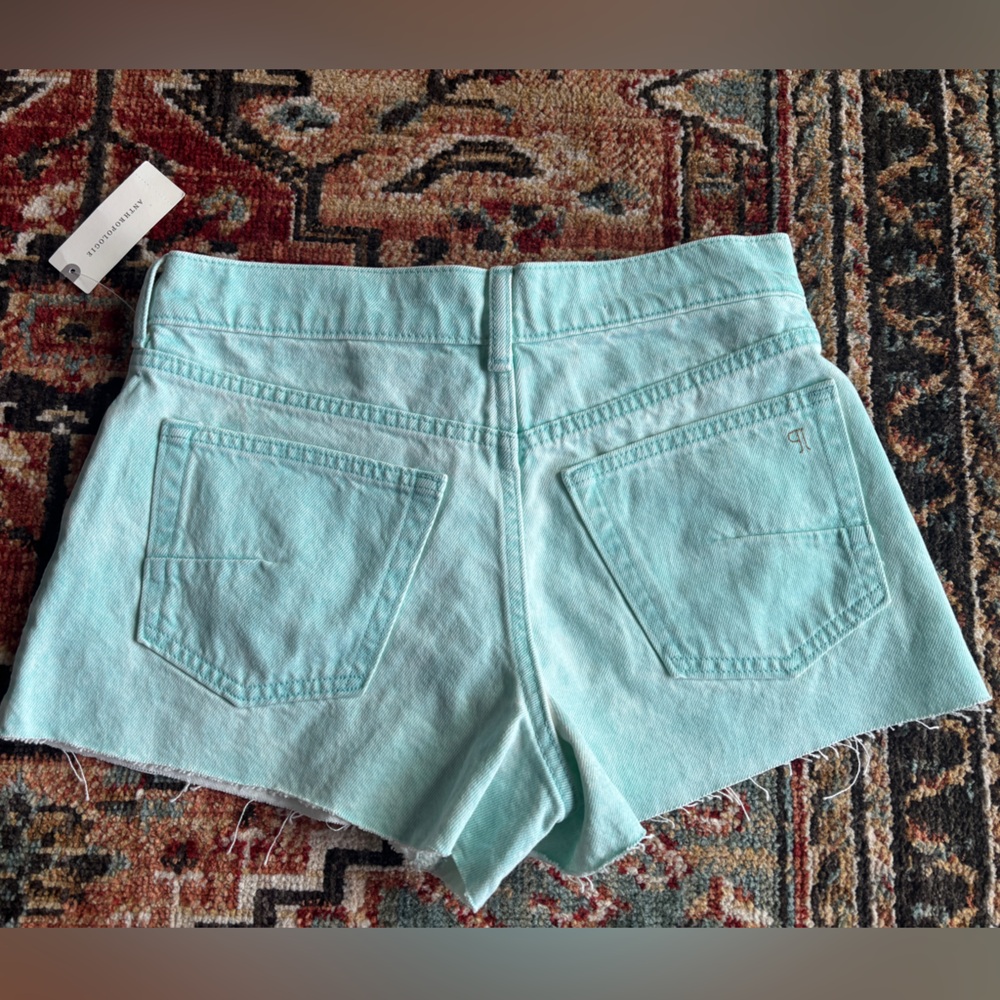 Pilcro Turquoise mint denim shorts NWT